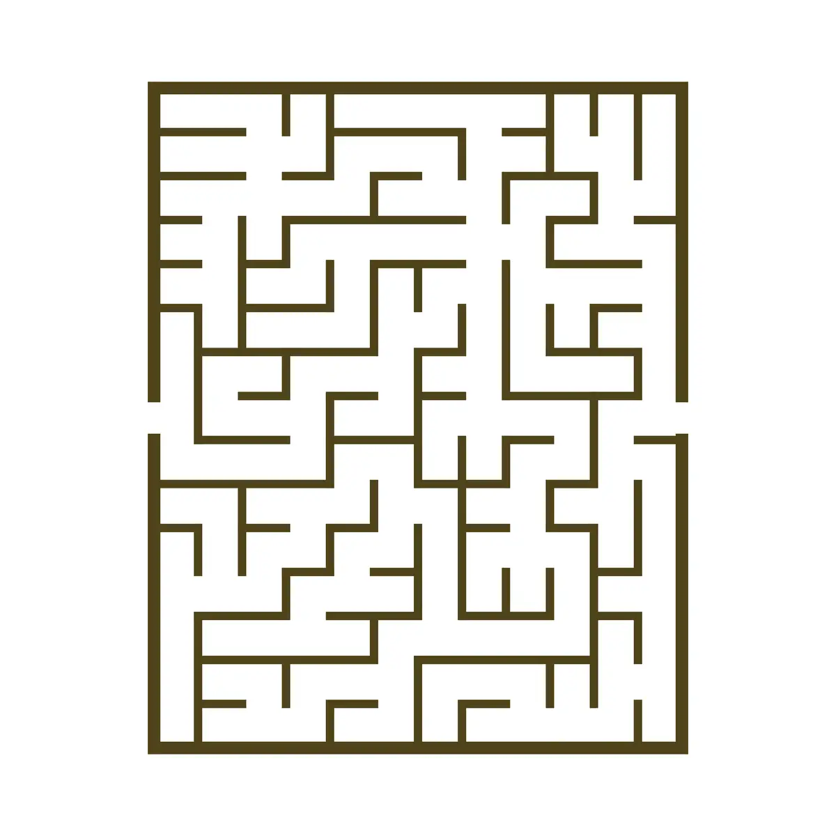 Labyrinthe classique carré pour enfant 5-6 ans à imprimer