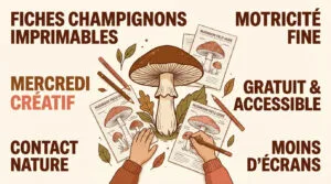 Les champignons : fiches à imprimer pour enfants