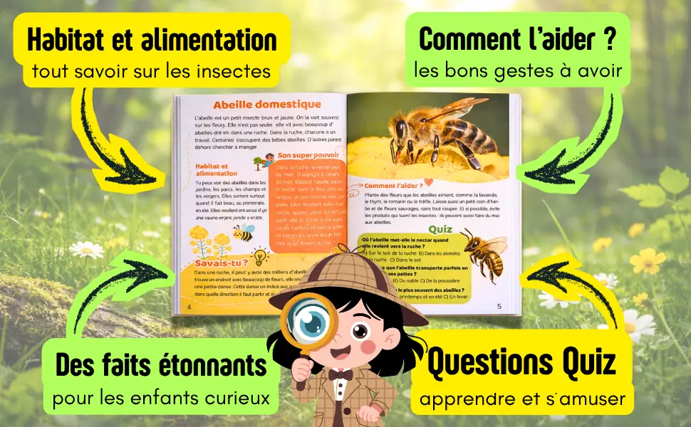 Encyclopédie insectes — fiches détaillées par insecte