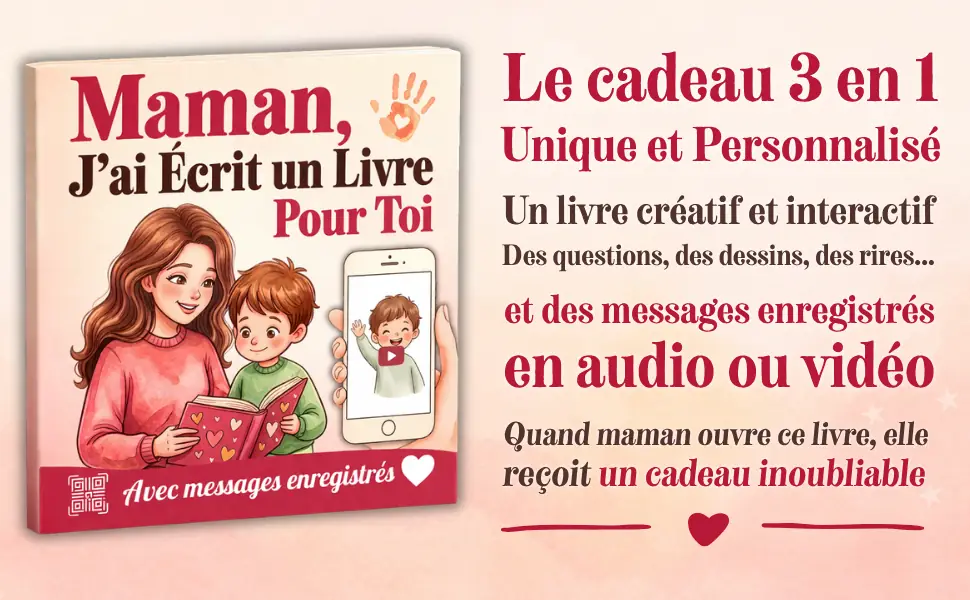 Maman livre personnalisé — le cadeau 3 en 1 unique et personnalisé