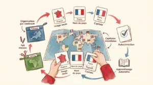 Les drapeaux des pays : fiches à imprimer pour enfants