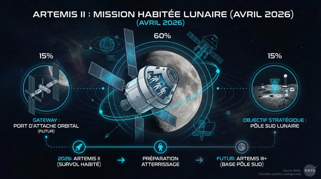 Calendrier des missions spatiales Artemis vers la Lune