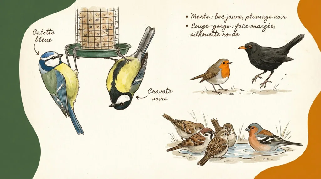 Carnet d'observation et fiches découverte des oiseaux du jardin à imprimer