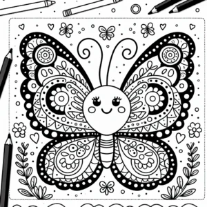 Coloriage papillon simple maternelle à imprimer