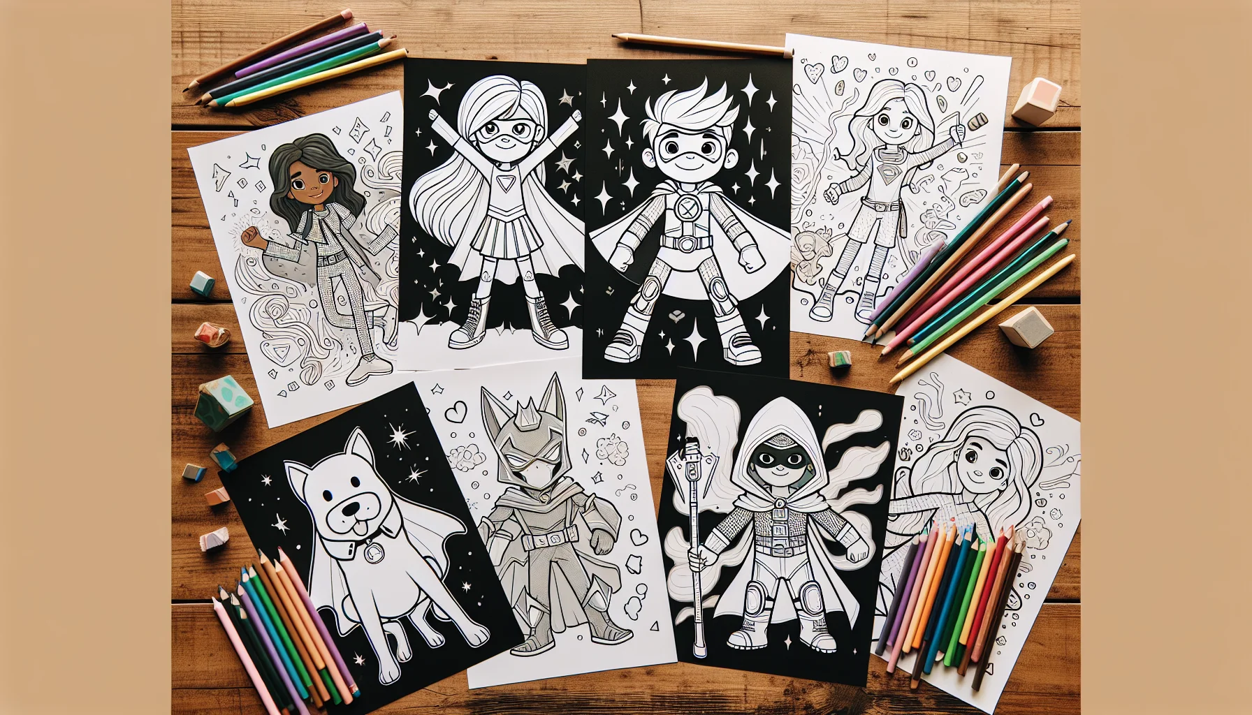 Coloriages personnages populaires - Miraculous, Harry Potter, Naruto, Pokemon