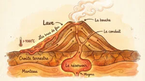 Les volcans : fiche à imprimer pour enfants