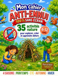 Mon cahier Anti-Ennui 100 % sans écran, 35 activités nature à faire dehors, 6-12 ans