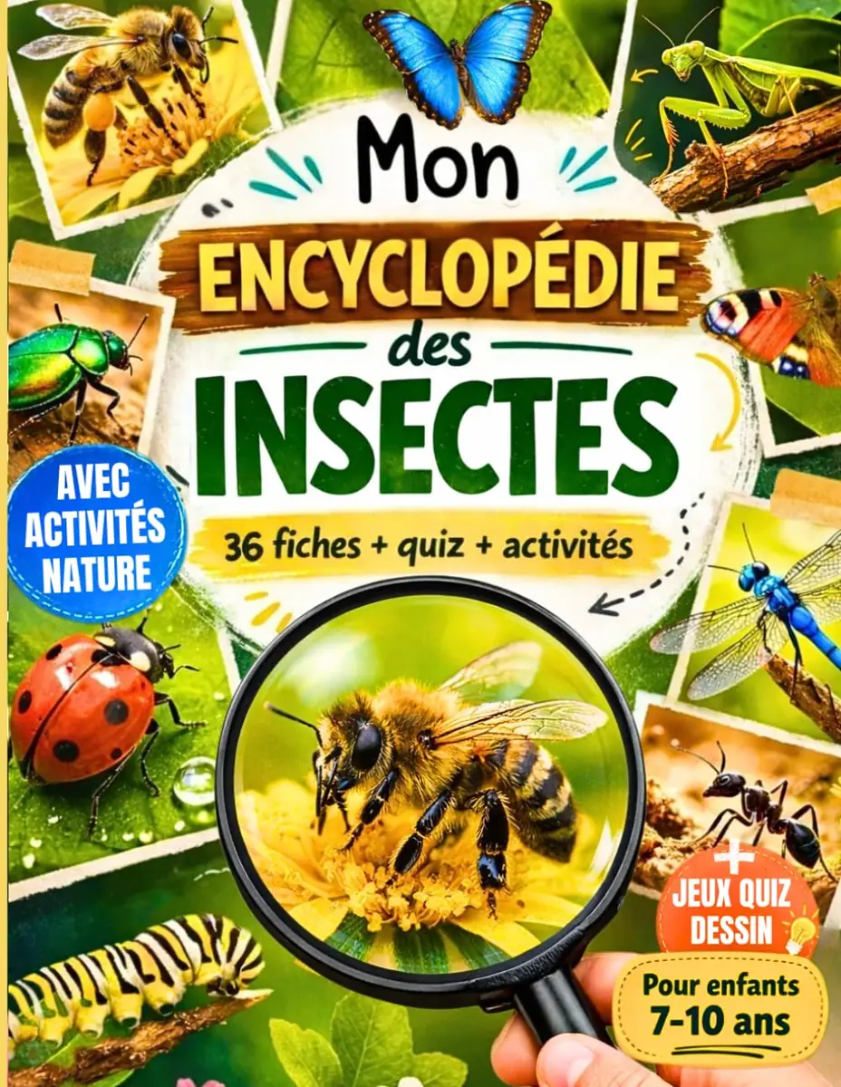 Couverture du livre Mon Encyclopédie des Insectes pour enfants 7-10 ans