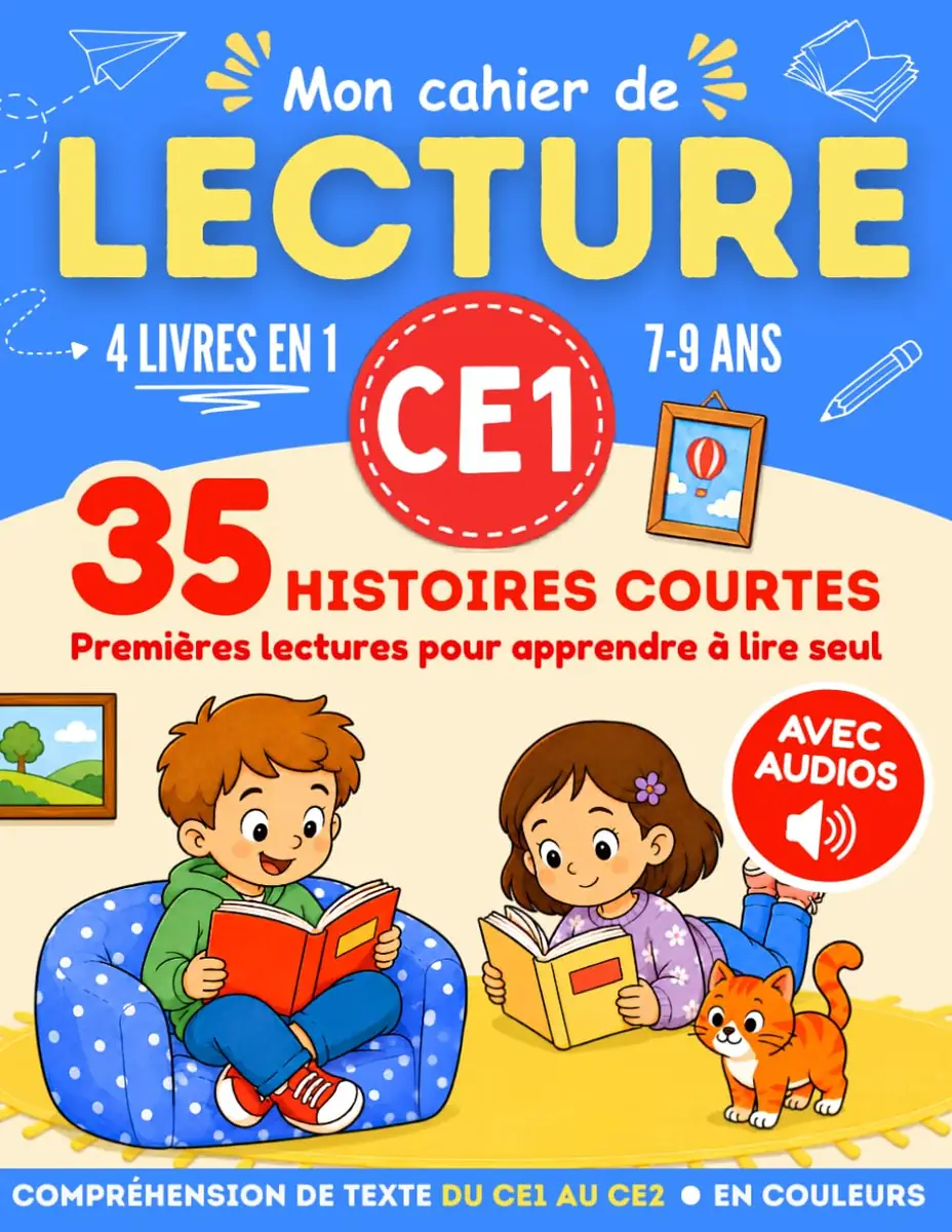 Mon cahier de Lecture CE1, 35 histoires pour lire et comprendre, 7-9 ans
