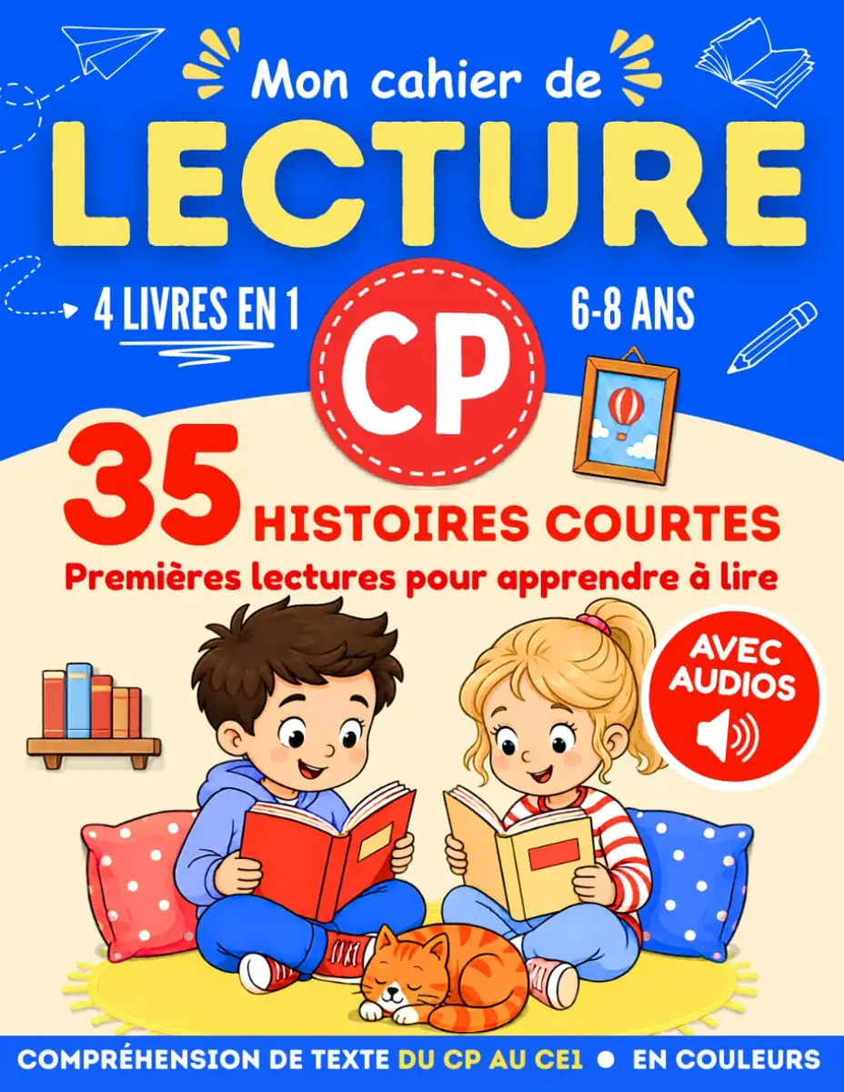 Mon cahier de Lecture CP, 35 histoires pour apprendre à lire, 6-8 ans