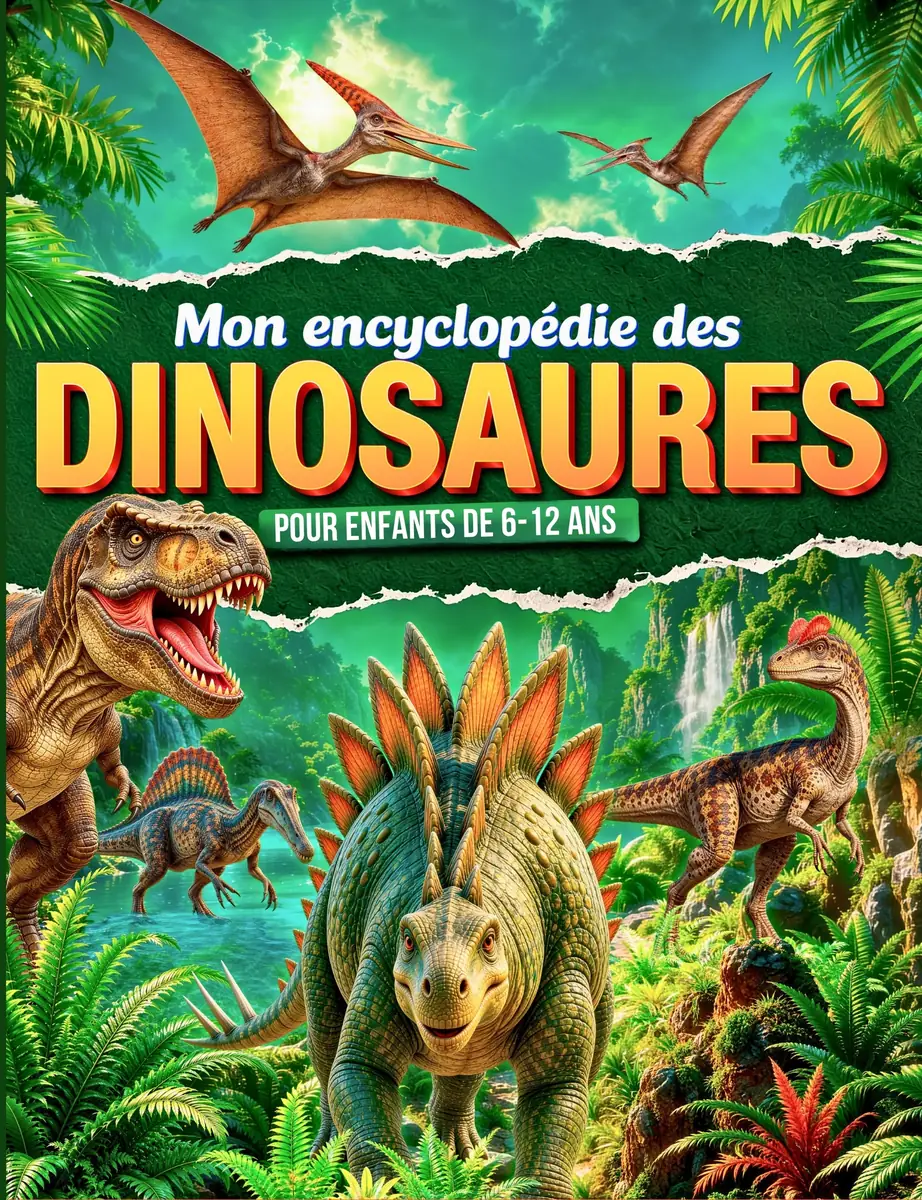 Couverture de Mon encyclopedie des Dinosaures pour enfants de 6 a 12 ans