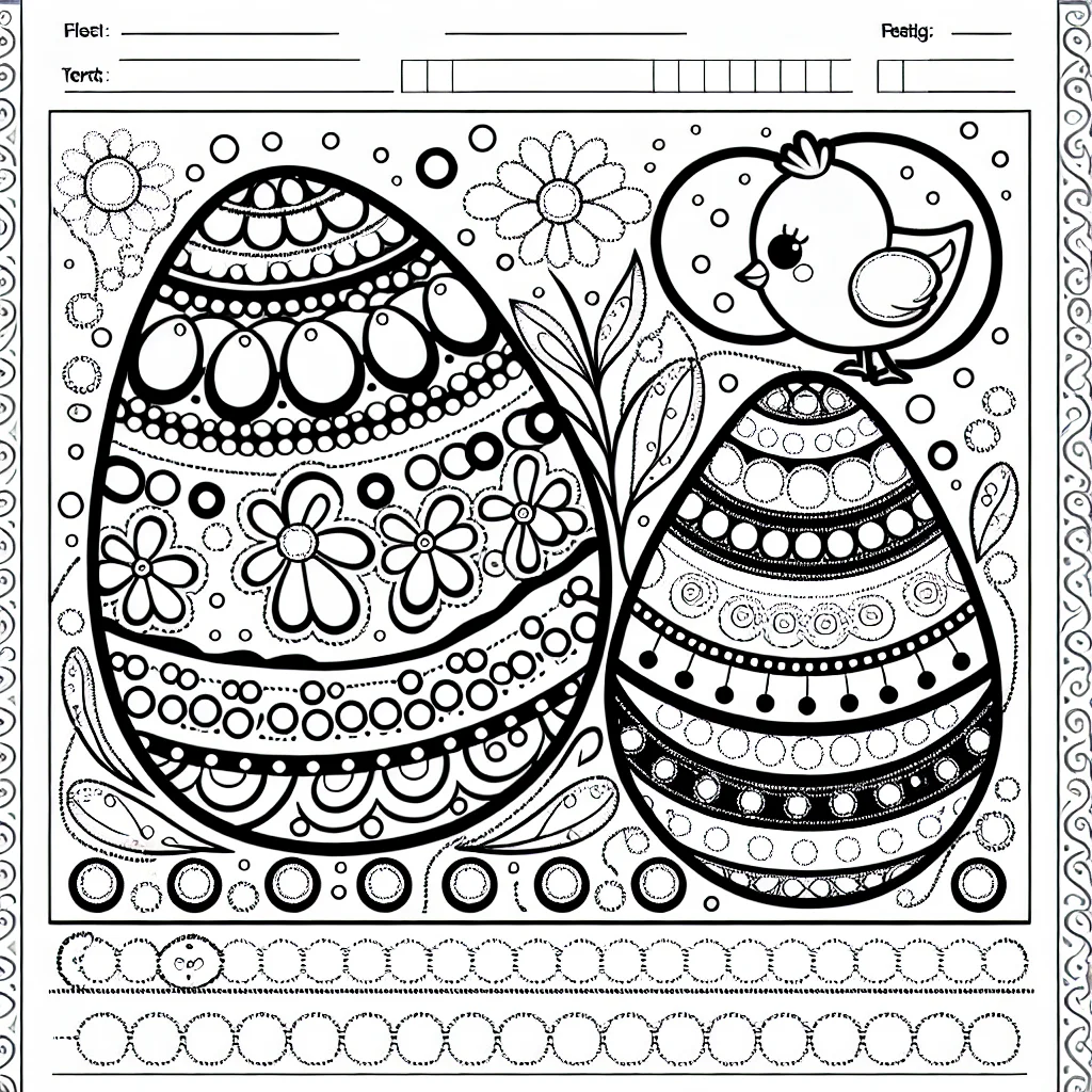 Fiche graphisme Pâques MS ronds et boucles à imprimer