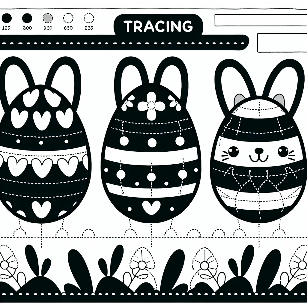 Fiche graphisme Pâques PS lignes verticales à imprimer