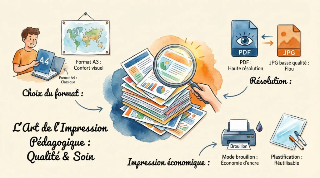 Conseils pour imprimer une carte d'Europe pédagogique pour enfants