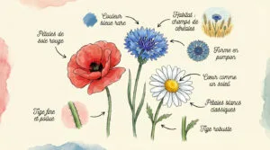 Les fleurs des champs : fiches à imprimer pour enfants