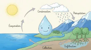 Le cycle de l&rsquo;eau expliqué aux enfants : le voyage magique