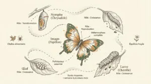 Le cycle de vie du papillon : fiche à imprimer
