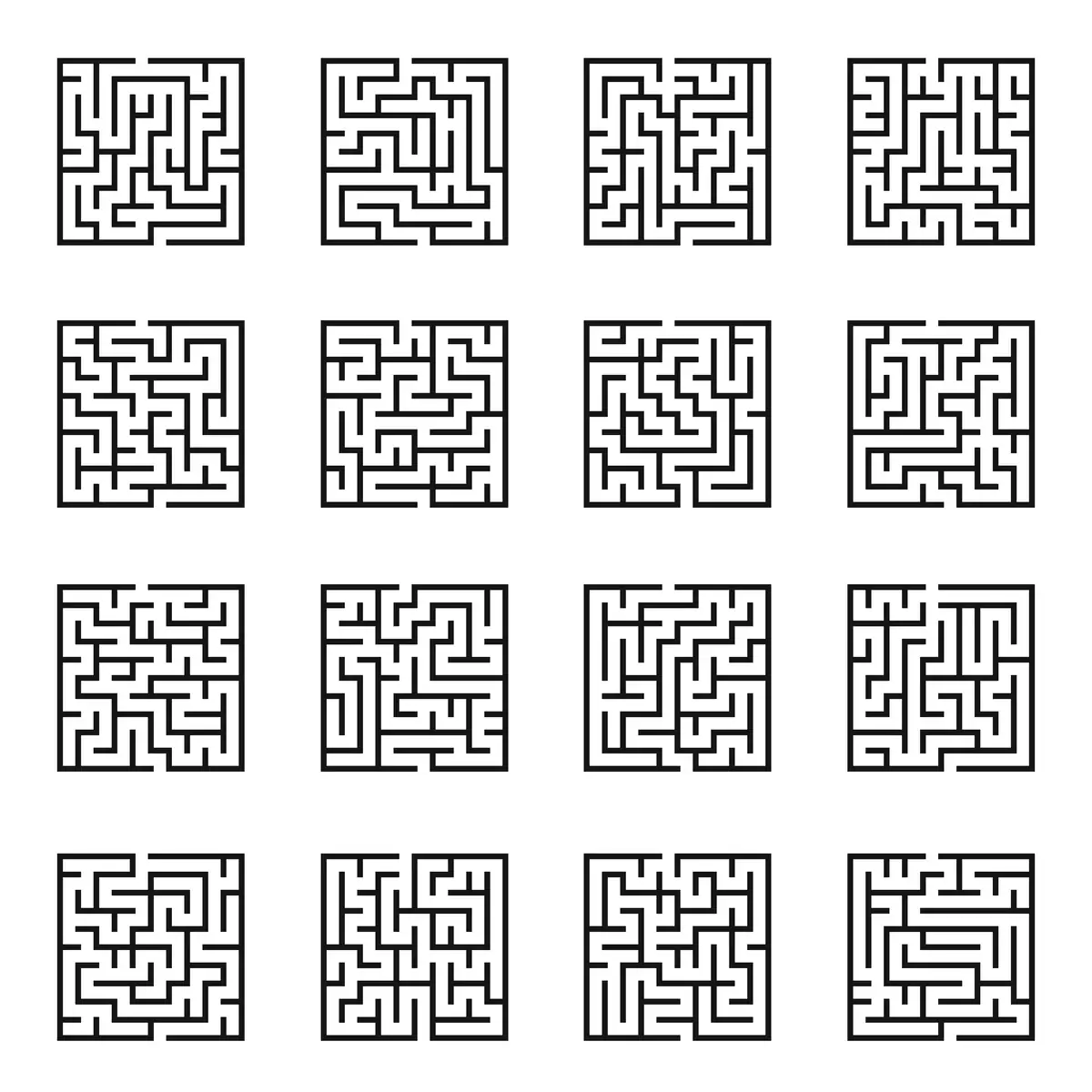 Labyrinthe classique avec entrée et sortie à imprimer