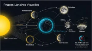Pourquoi la Lune change de forme ? Les phases lunaires