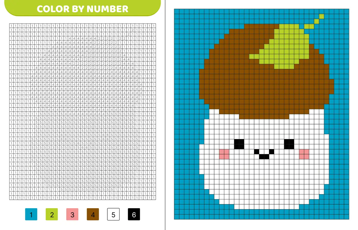 pixel art champignon a imprimer