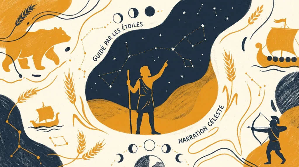Représentation artistique des constellations et du cycle des saisons