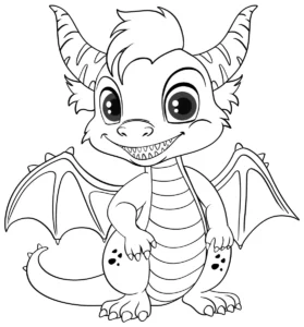 bébé dragon kawaii à imprimer