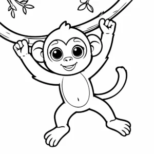 Coloriage singe à imprimer : 9 dessins rigolos