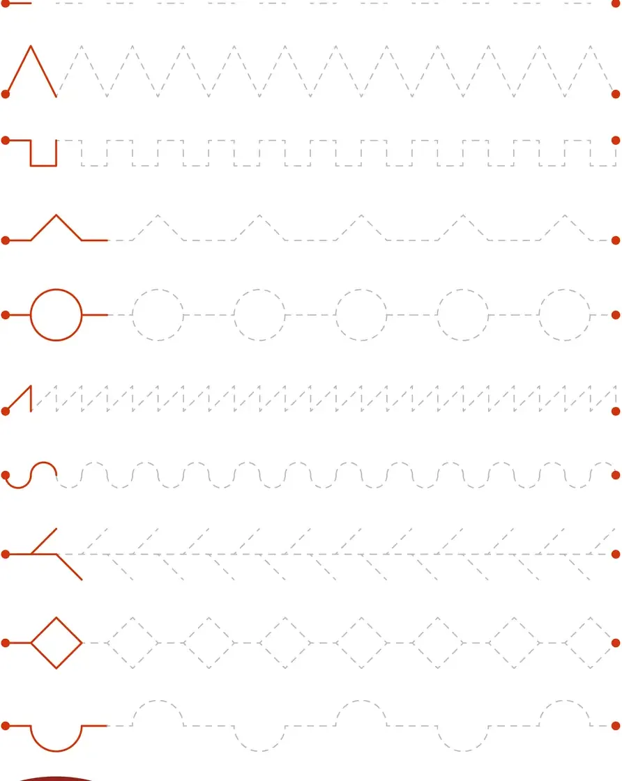 Fiche de créneaux et lignes progressives pour s'entraîner au graphisme en moyenne section, à imprimer