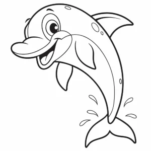 Coloriage dauphin à imprimer : 9 dessins gratuits
