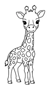 Coloriage girafe à imprimer : dessins gratuits