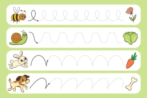 Fiche graphisme petite section avec abeille escargot lapin chien à imprimer