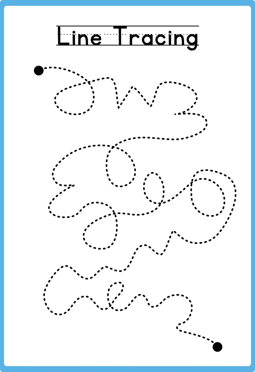Fiche graphisme petite section boucles libres en pointilles a tracer a imprimer