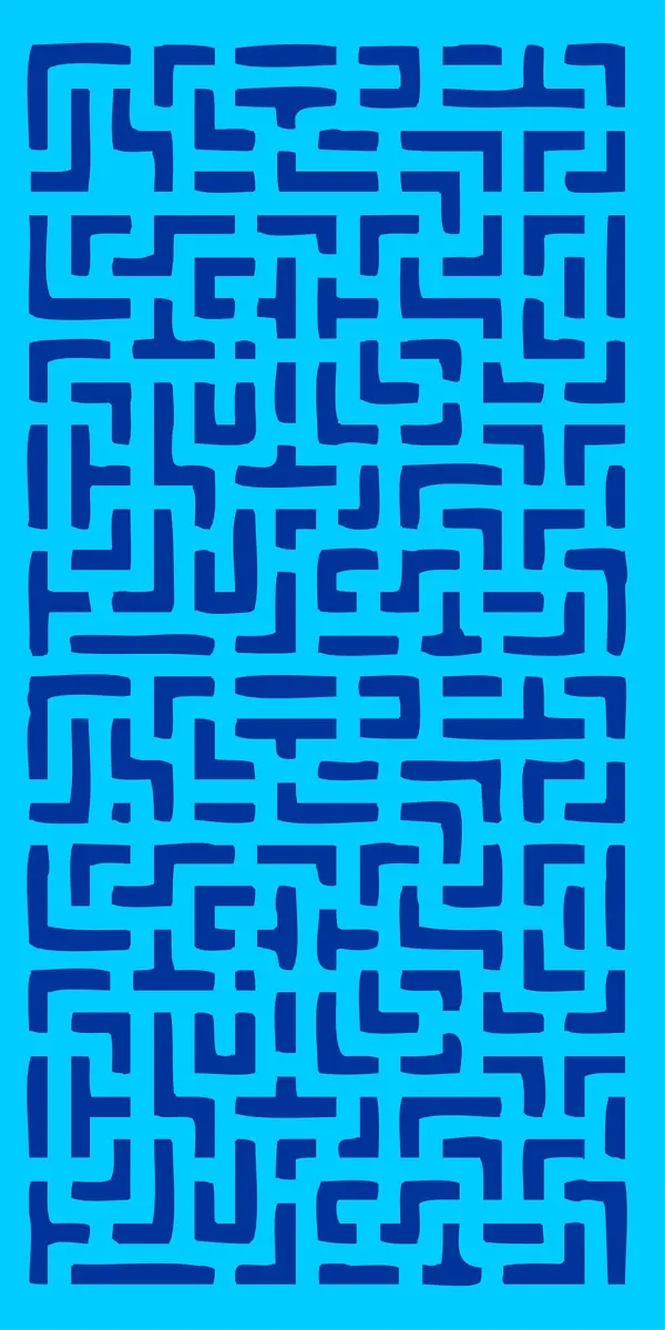 Labyrinthe bleu colore vertical a imprimer