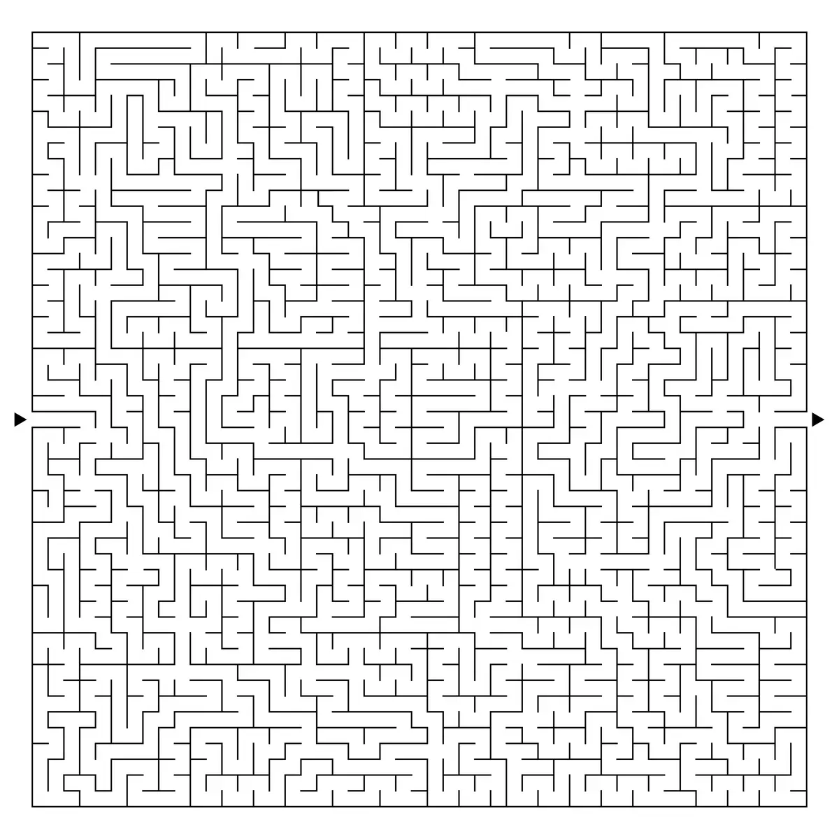 Labyrinthe geant carre classique a imprimer