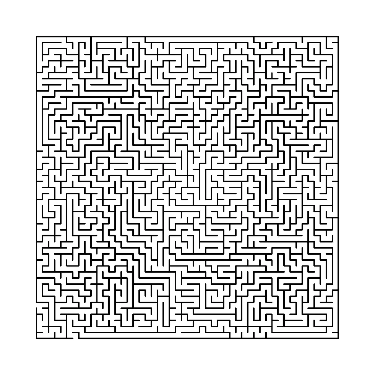 Labyrinthe XXL ultra complexe a imprimer
