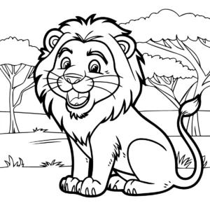 Coloriage lion à imprimer : 7 dessins du roi des animaux