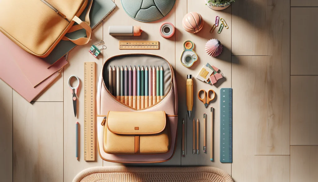 Cartable et trousse adaptés pour un enfant entrant au CP