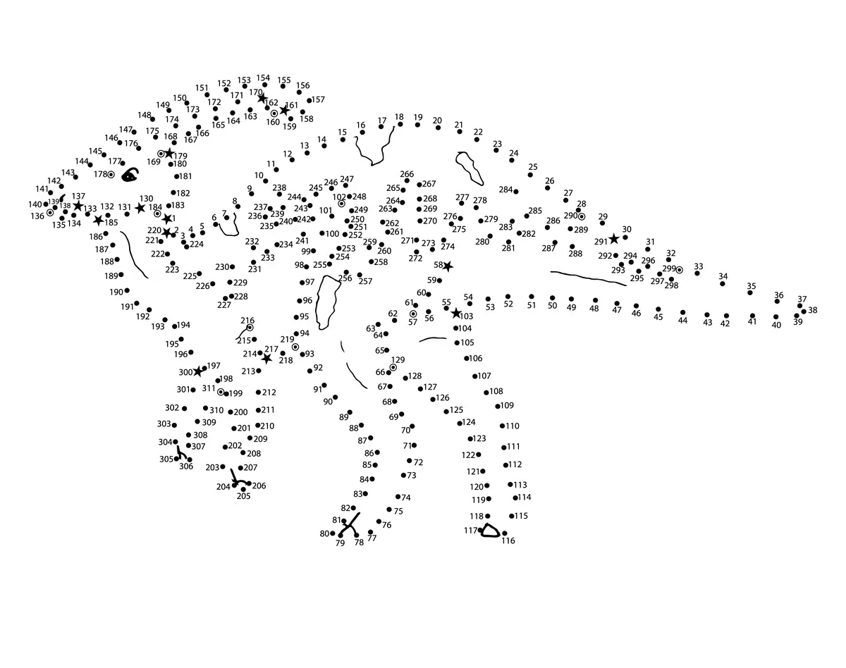Points a relier dinosaure a imprimer