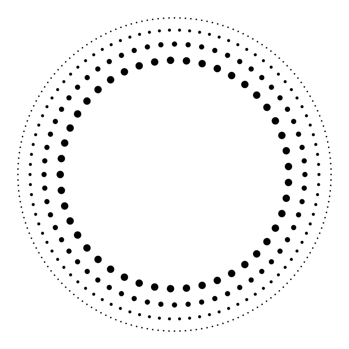 Rond halftone en points degrades