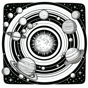 Coloriage espace et planètes à imprimer (10 gratuits)