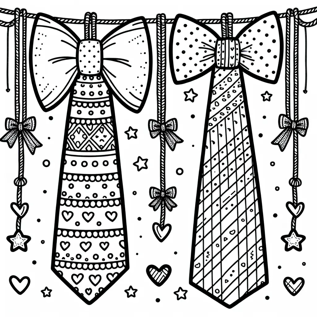 coloriage cravate de papa a motifs a imprimer fete des peres