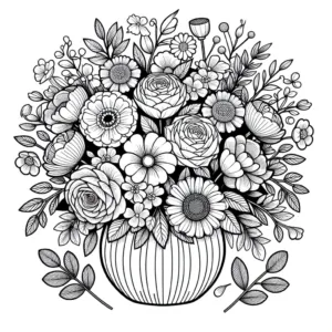 Coloriage fleurs a imprimer (gratuit)