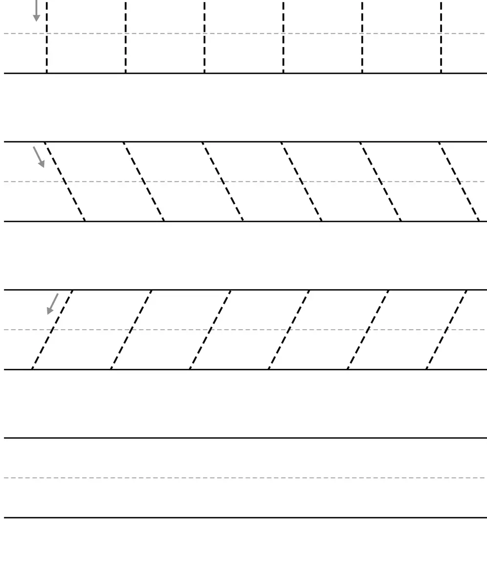 fiche a tracer les lignes obliques en grande section a imprimer