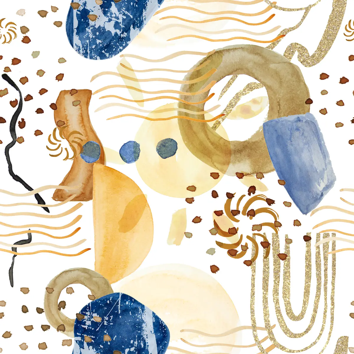 formes organiques et touches dorees a la maniere de Klimt