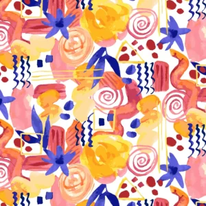 motifs de spirales et formes geometriques a la maniere de Klimt