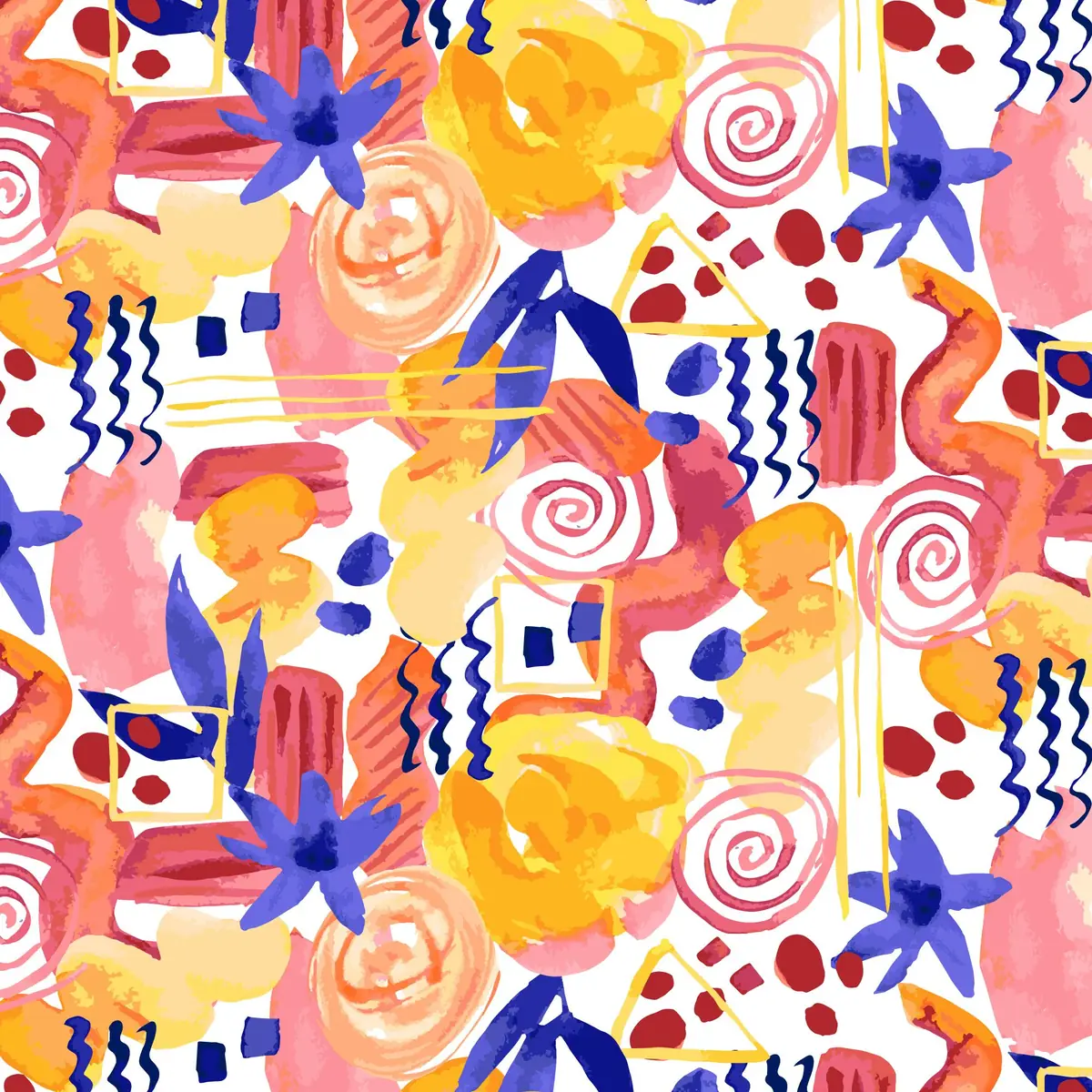 motifs de spirales et formes geometriques a la maniere de Klimt