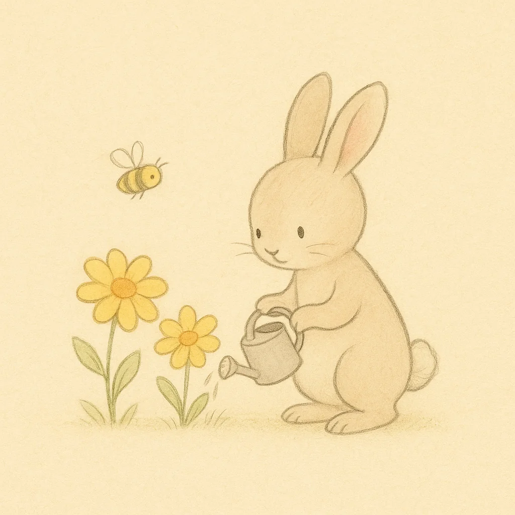 Illustration du texte : Dans le jardin