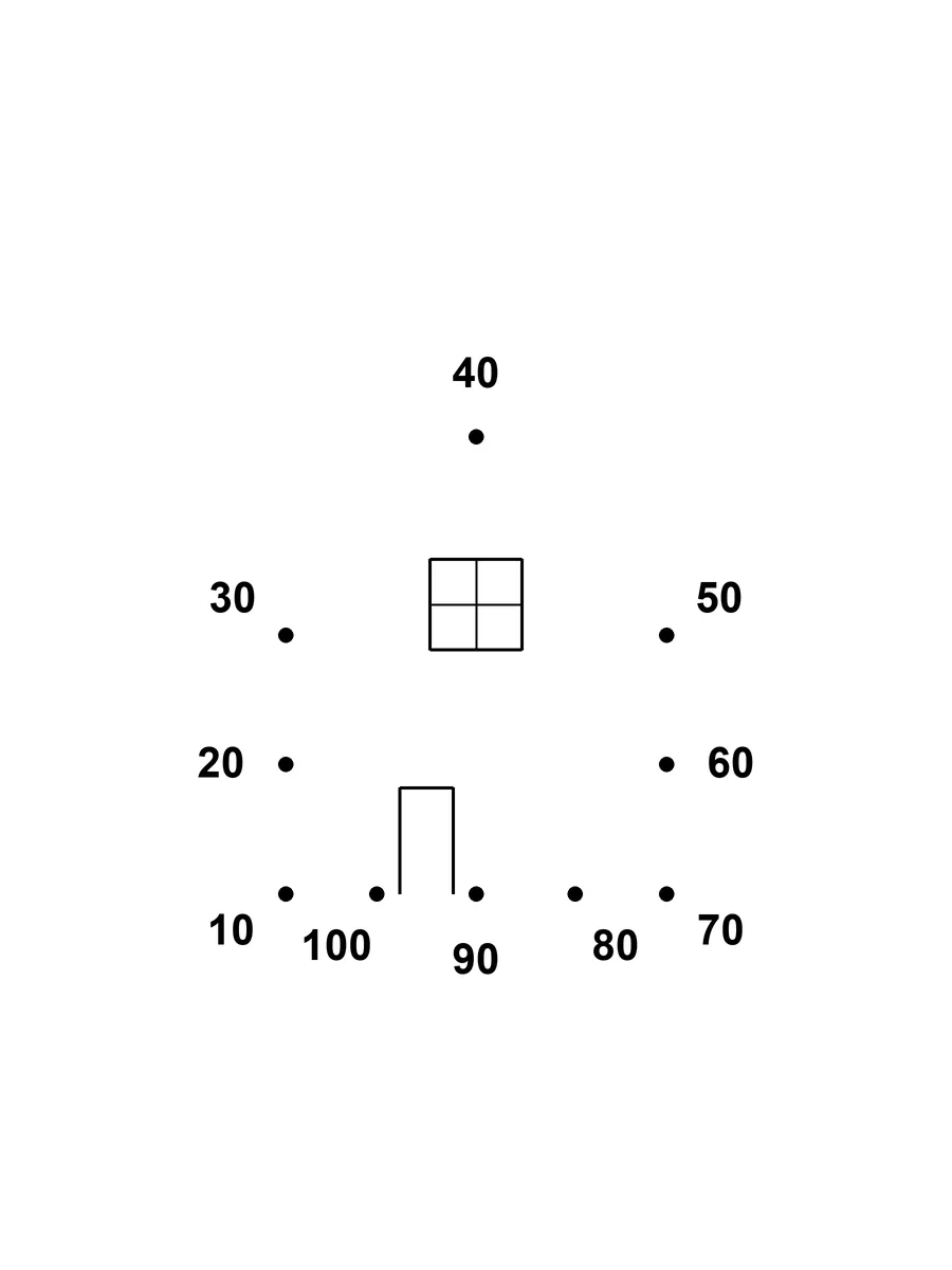 Points à relier de 10 en 10 : la maison de 10 à 100 à imprimer