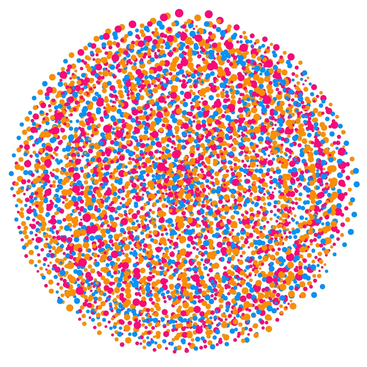 pois multicolores en cercle, modèle de graphisme décoratif petite section
