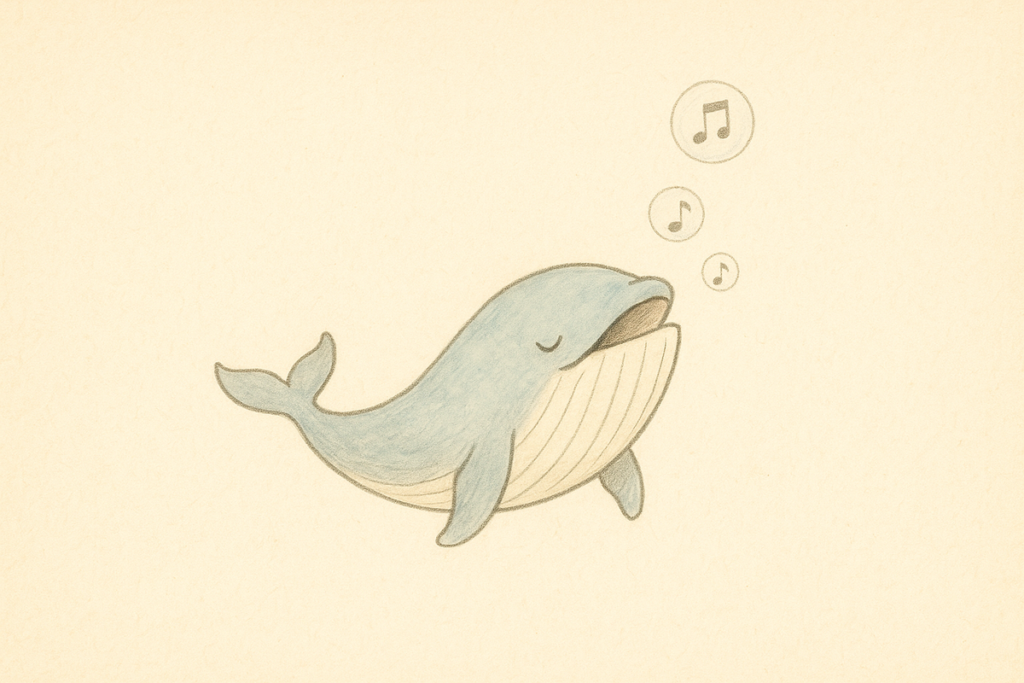 Baleine qui chante sous l'eau